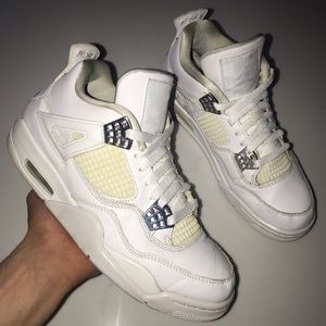 Mens Jordan 4 White Pure Money Size 8.5
